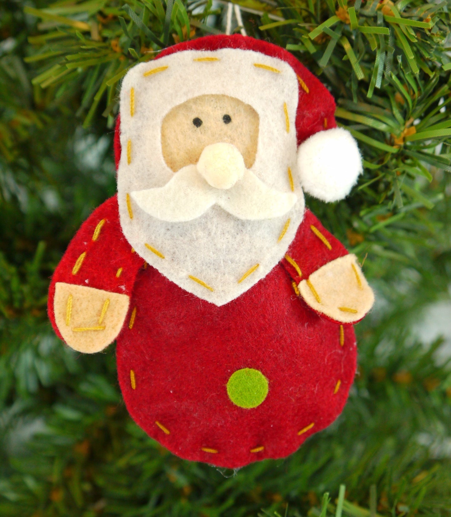 Plush Santa Handmade Christmas Hanging Ornament