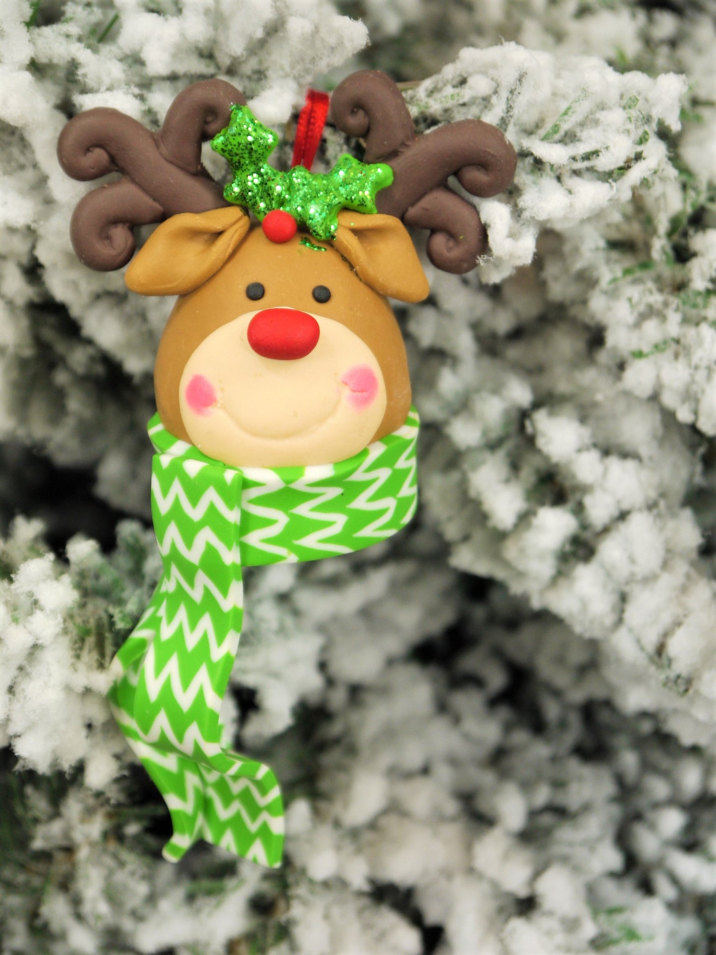 Reindeer Head Christmas Hanging Ornament