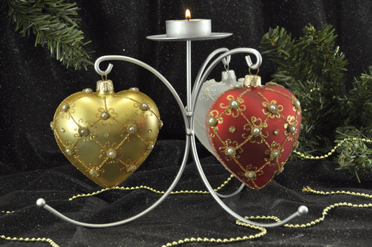 Three Arm Stand With Tea Light Holder Silver