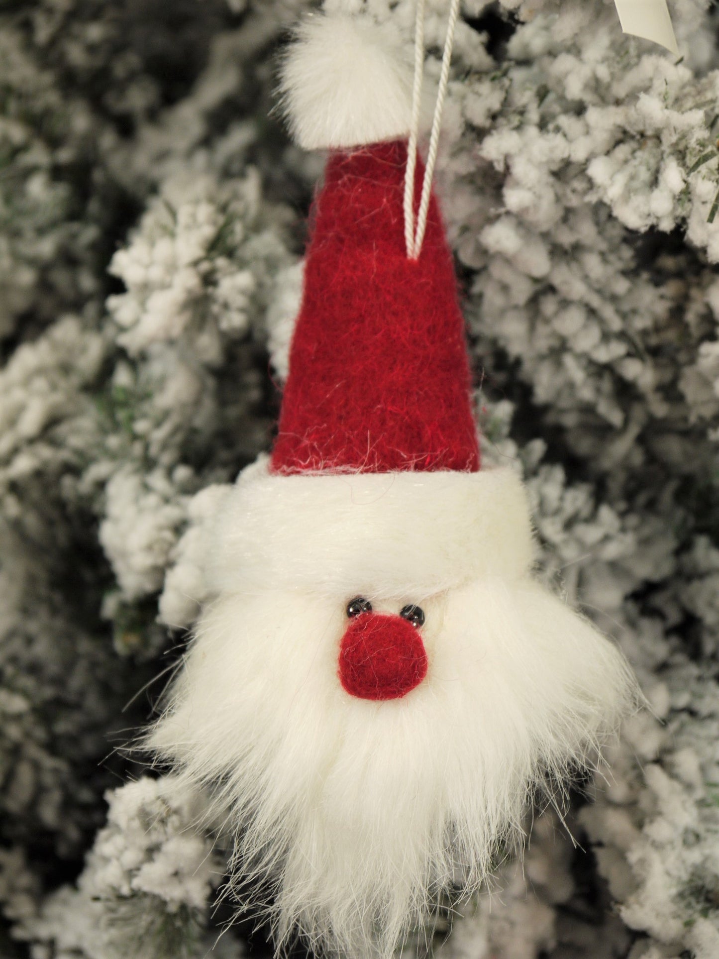 Handmade Plush Santa Christmas Ornament