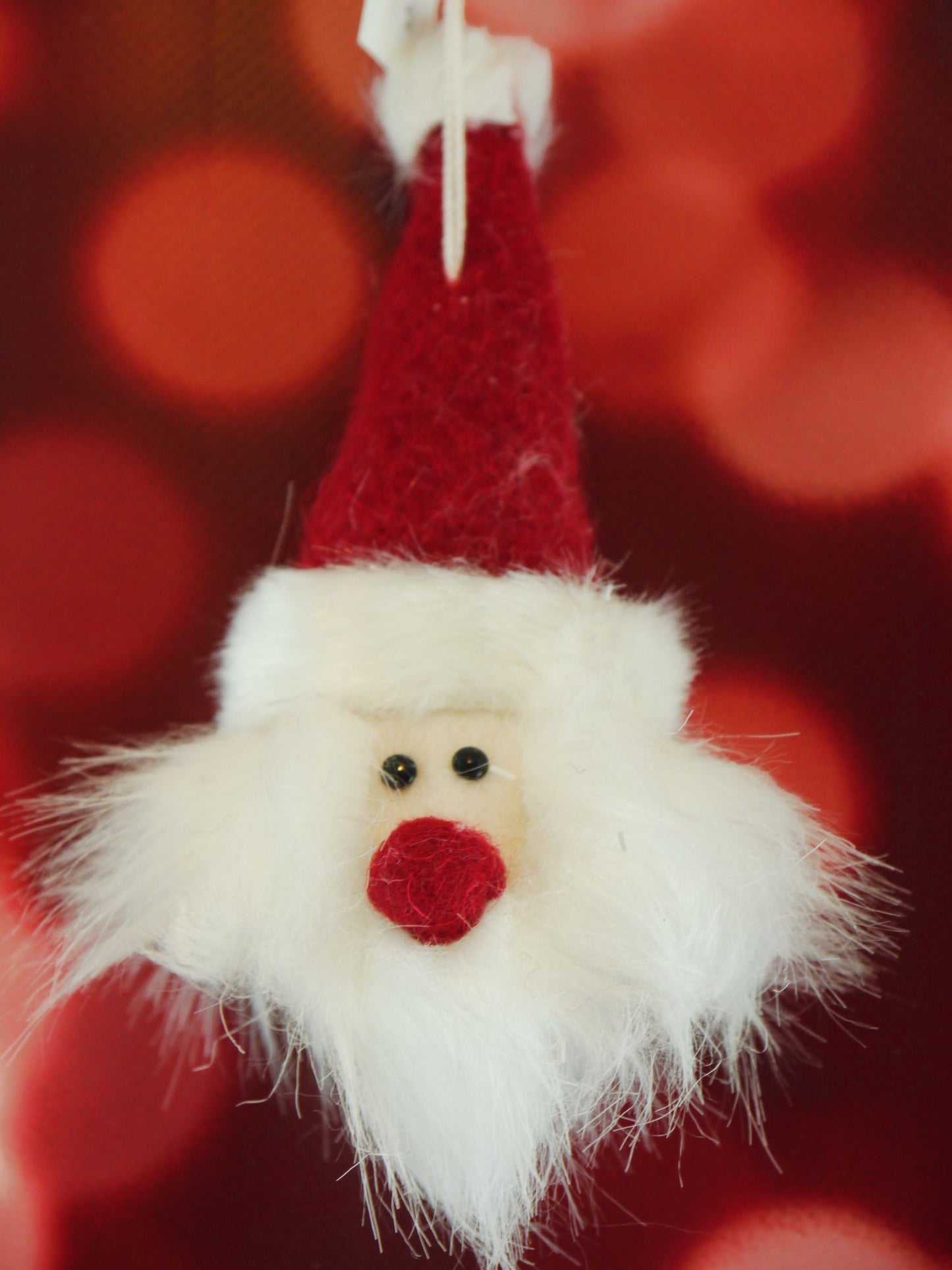 Handmade Plush Santa Christmas Ornament