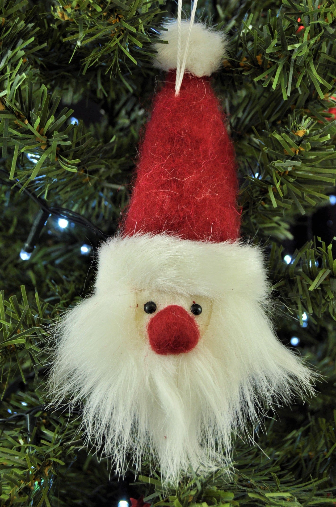 Handmade Plush Santa Christmas Ornament