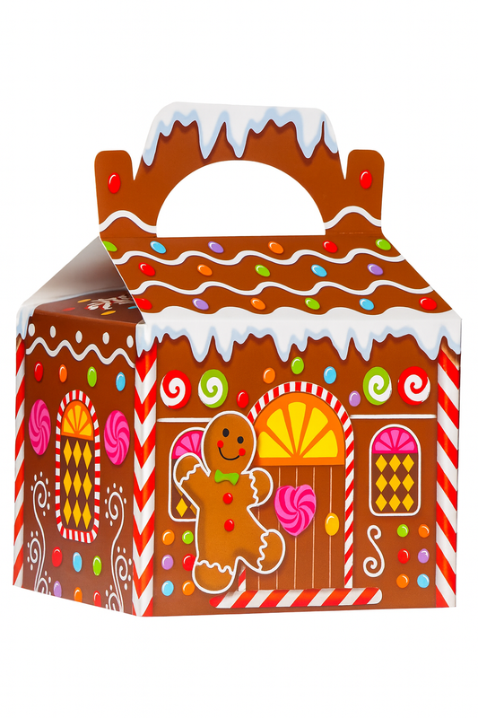 Gingerbread House Treat Box Christmas Gift Carton