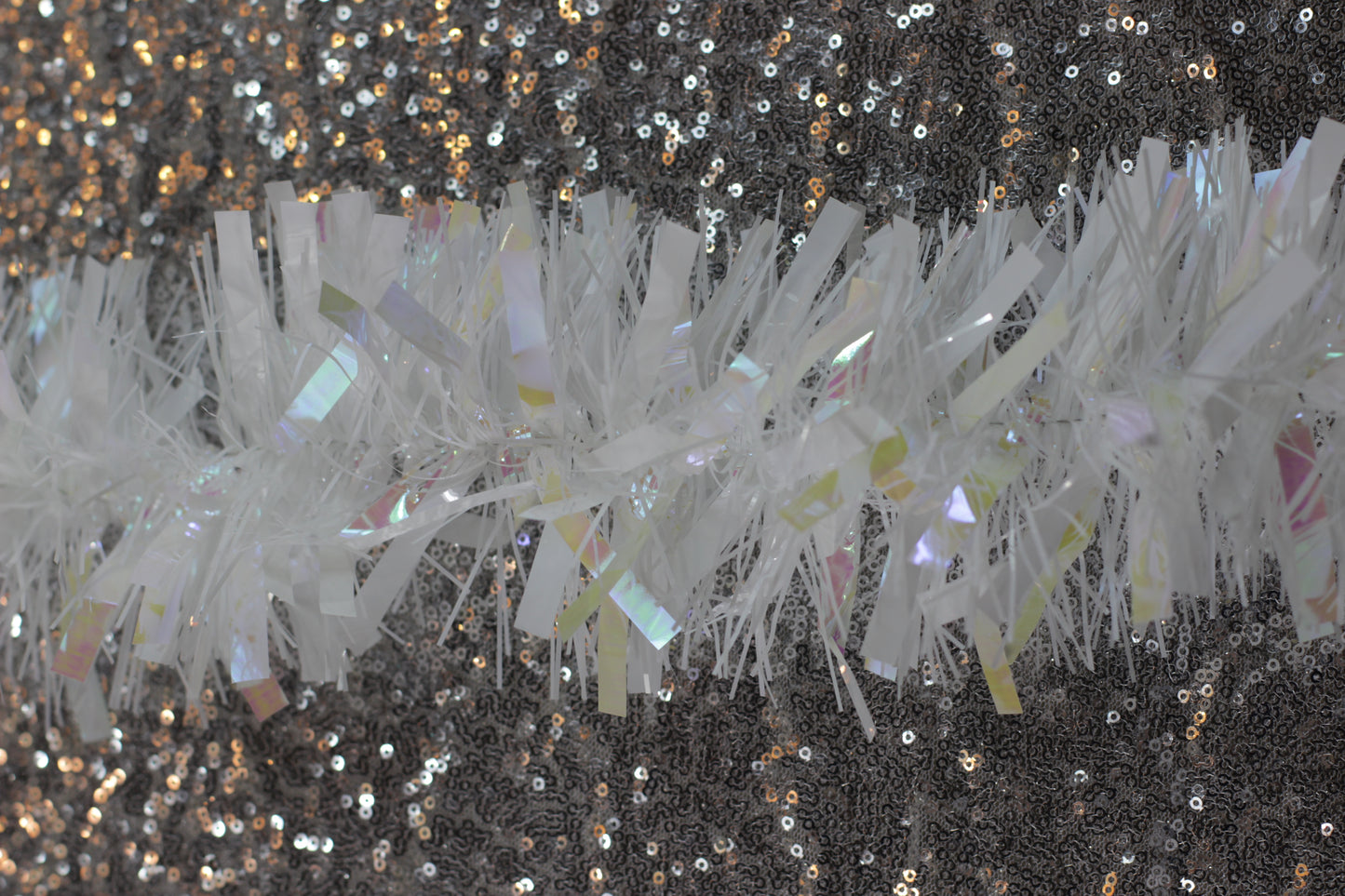 White Chunky Tinsel Garland