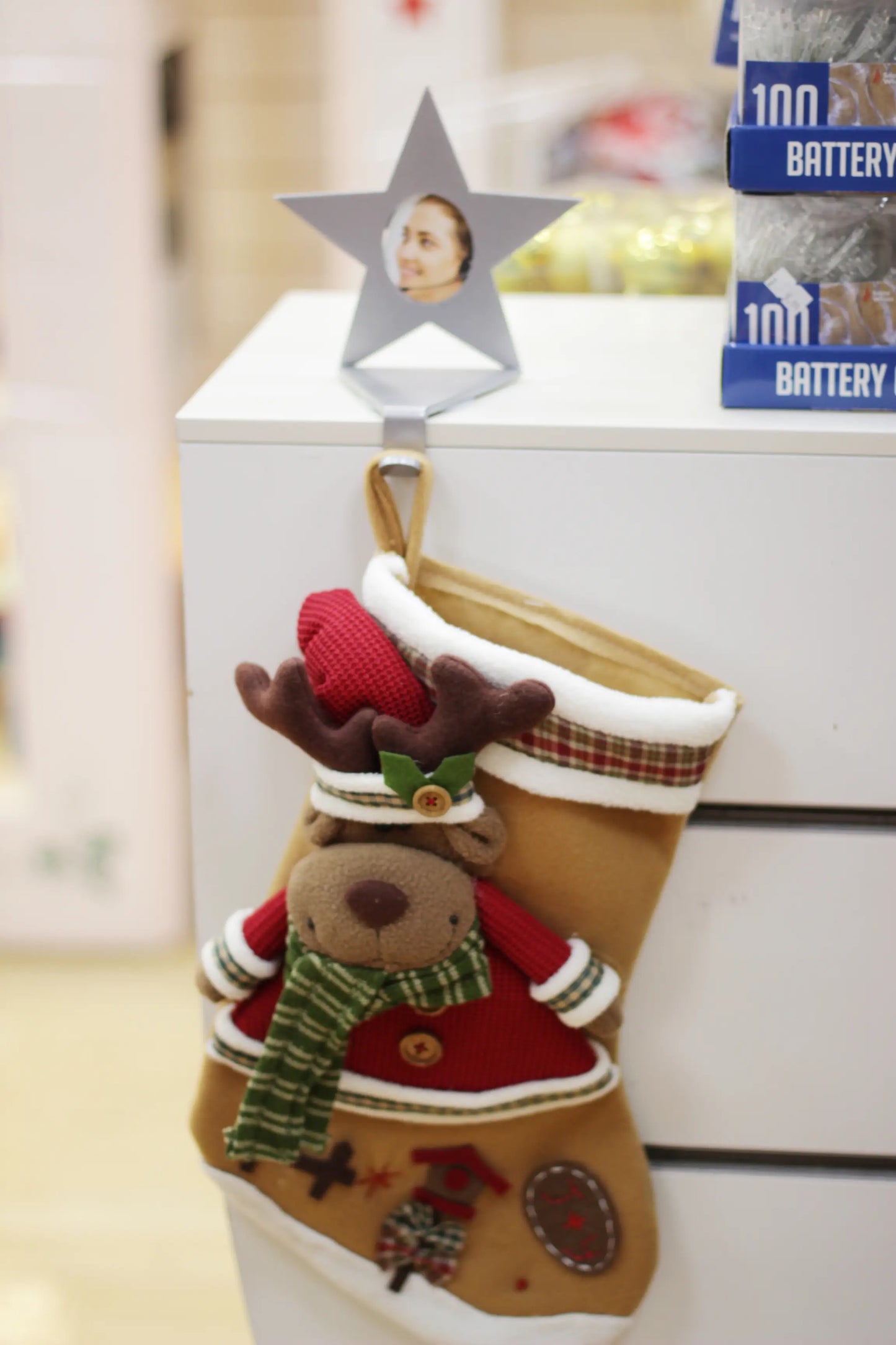 Personalised Silver Star Stocking Holder