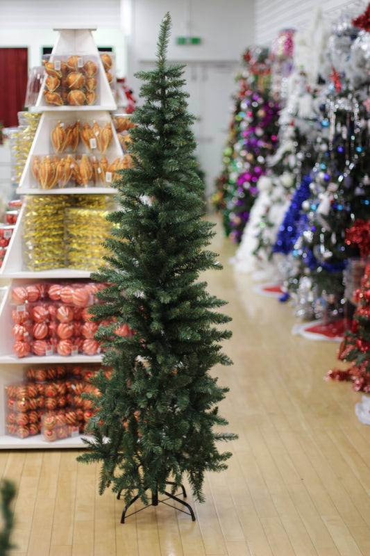 Slimline Green Artificial Christmas Tree 6 ft / 180 cm