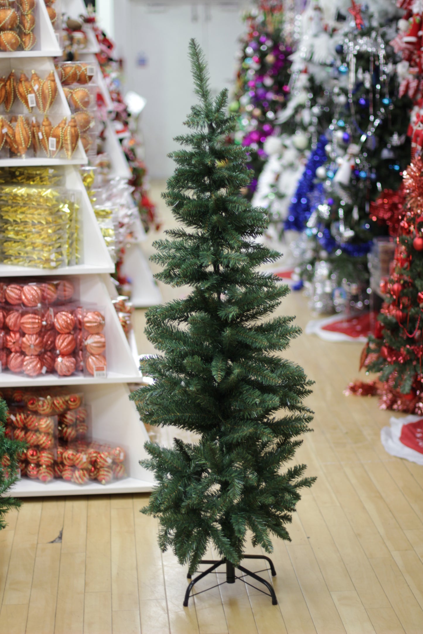 Slimline Green Artificial Christmas Tree 6 ft / 150 cm