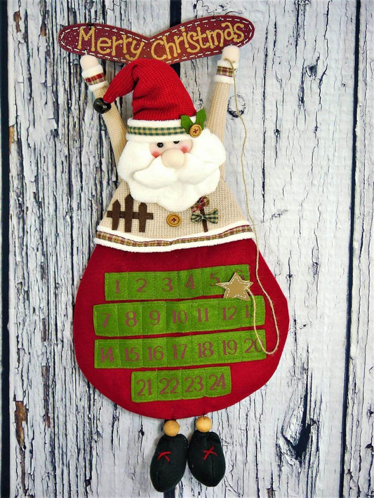 Santa Advent Calendar Wall Hanging