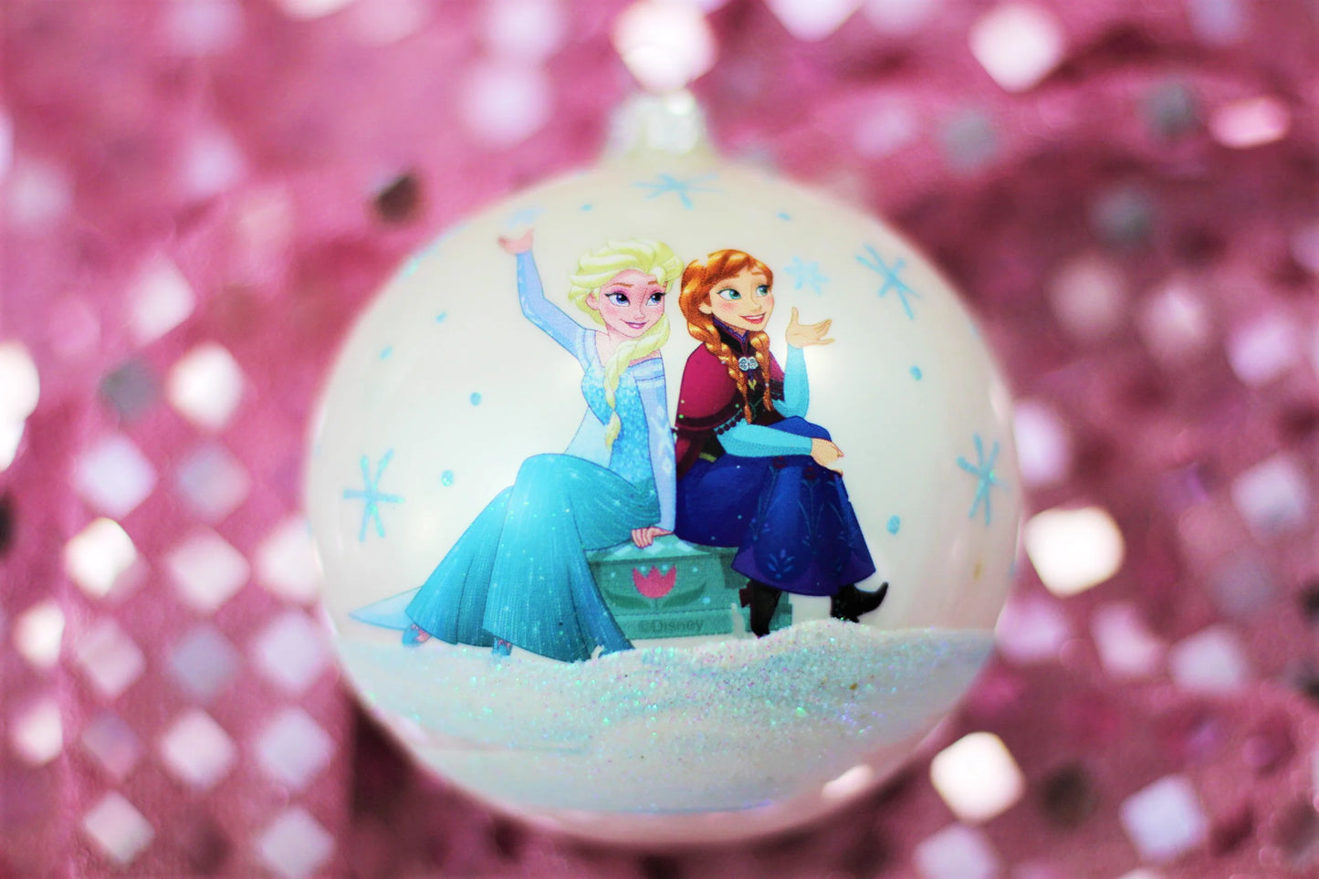Disney Frozen Christmas Bauble – Elsa & Anna Sitting Design