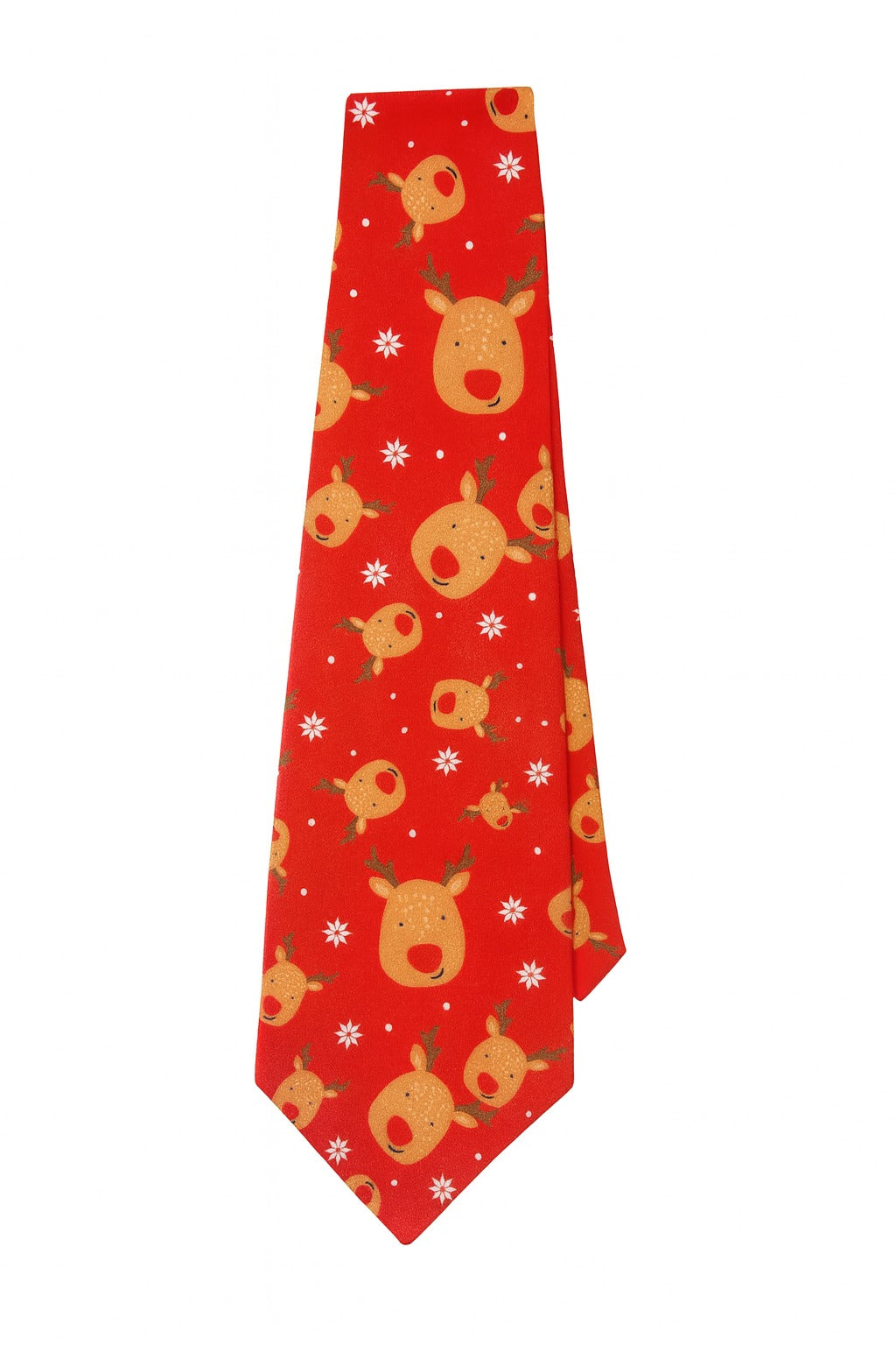 Musical Christmas Tie Red Reindeer Novelty Holiday Tie