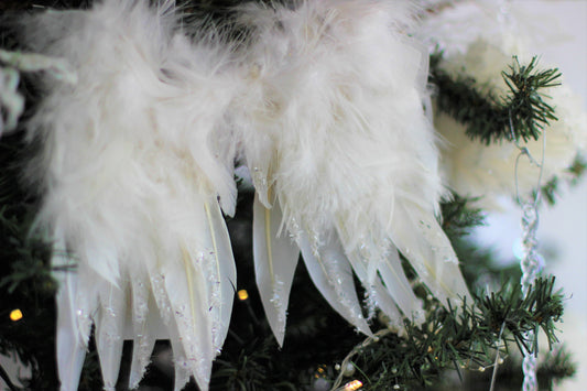 White Fluffy Feather Angel Wings