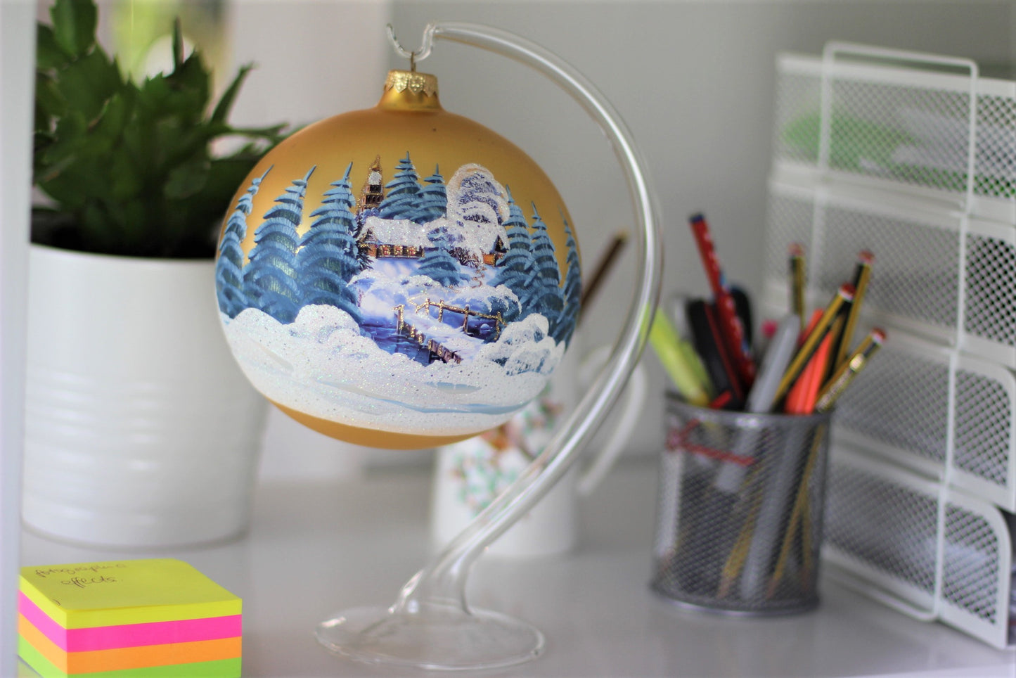 Glass Ornament Stand 25cm (10”) High