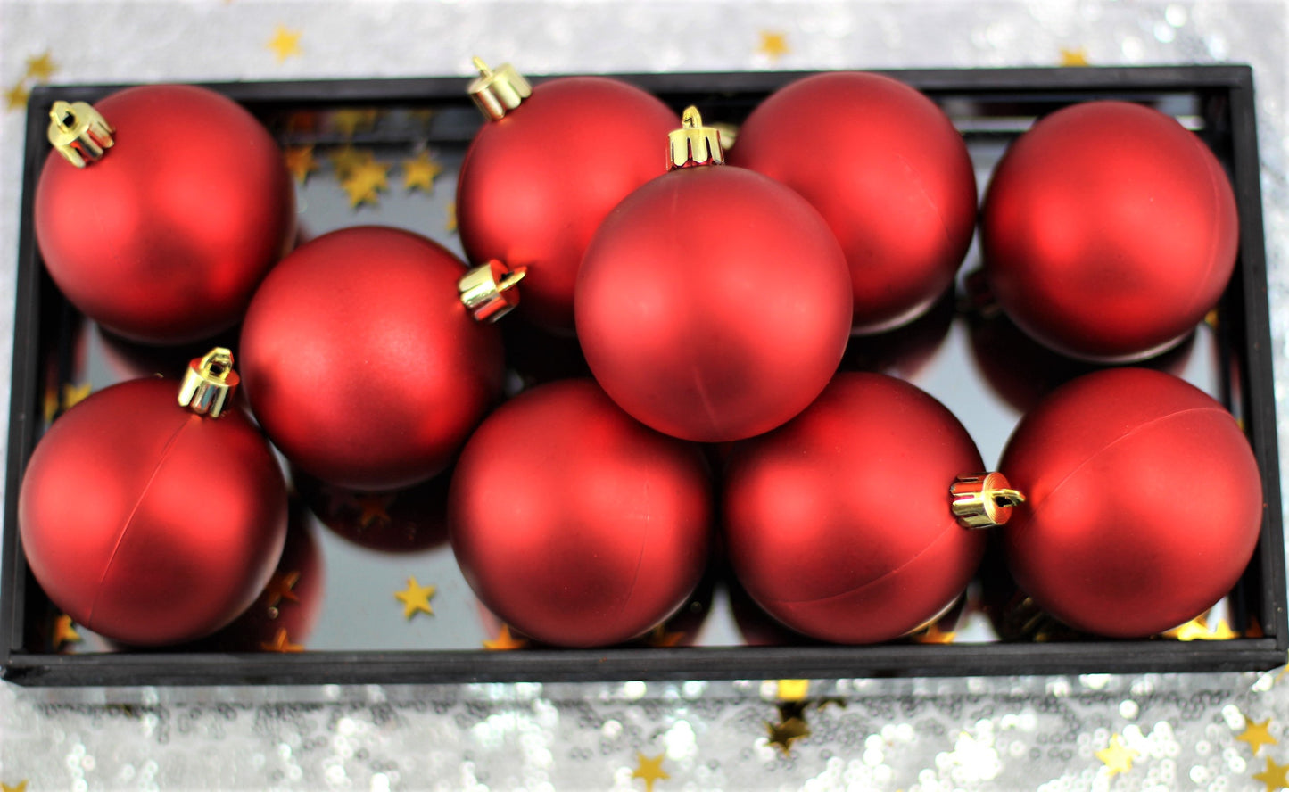 Set of 24 Red Christmas Baubles