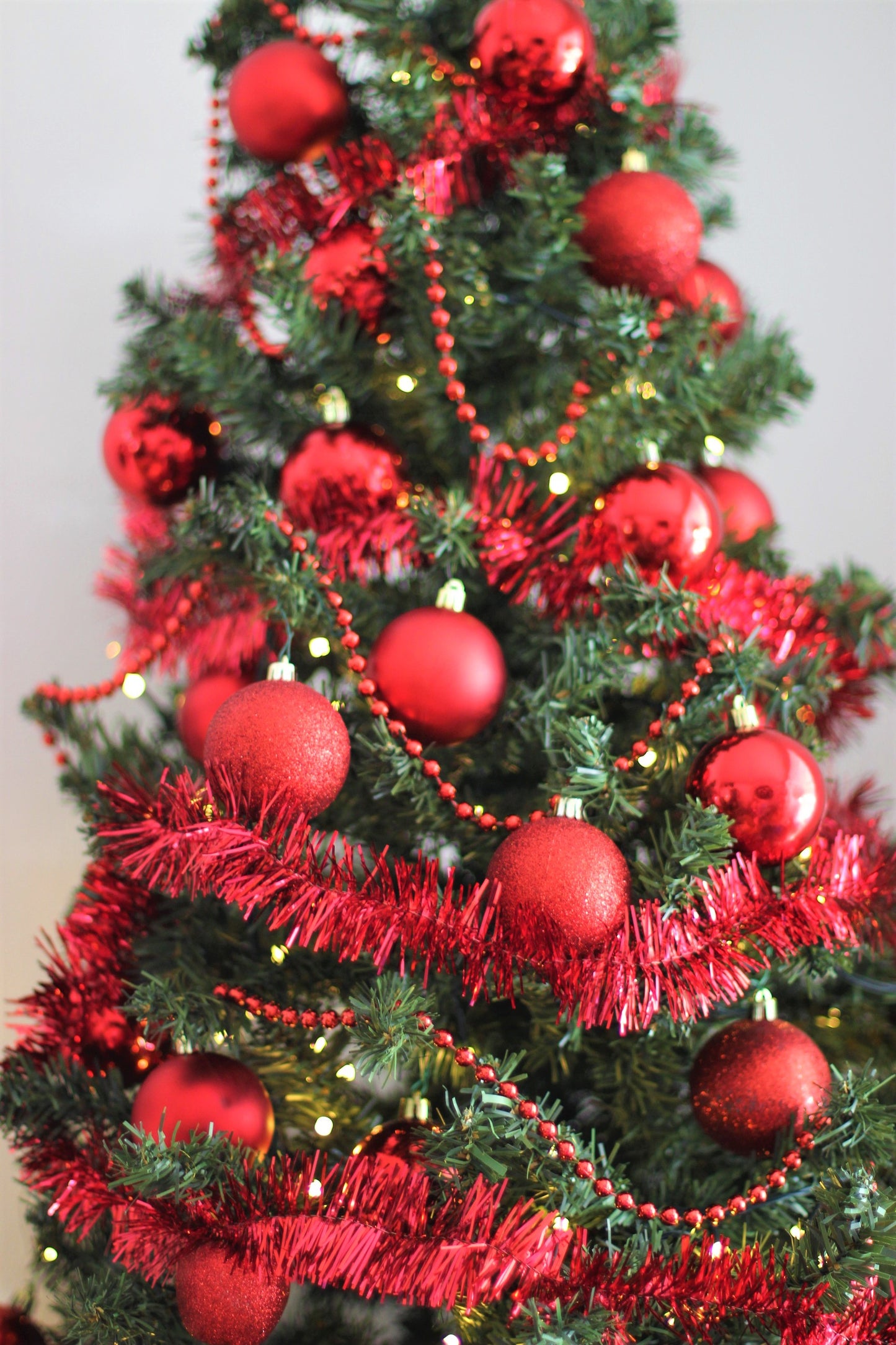 Set of 24 Red Christmas Baubles