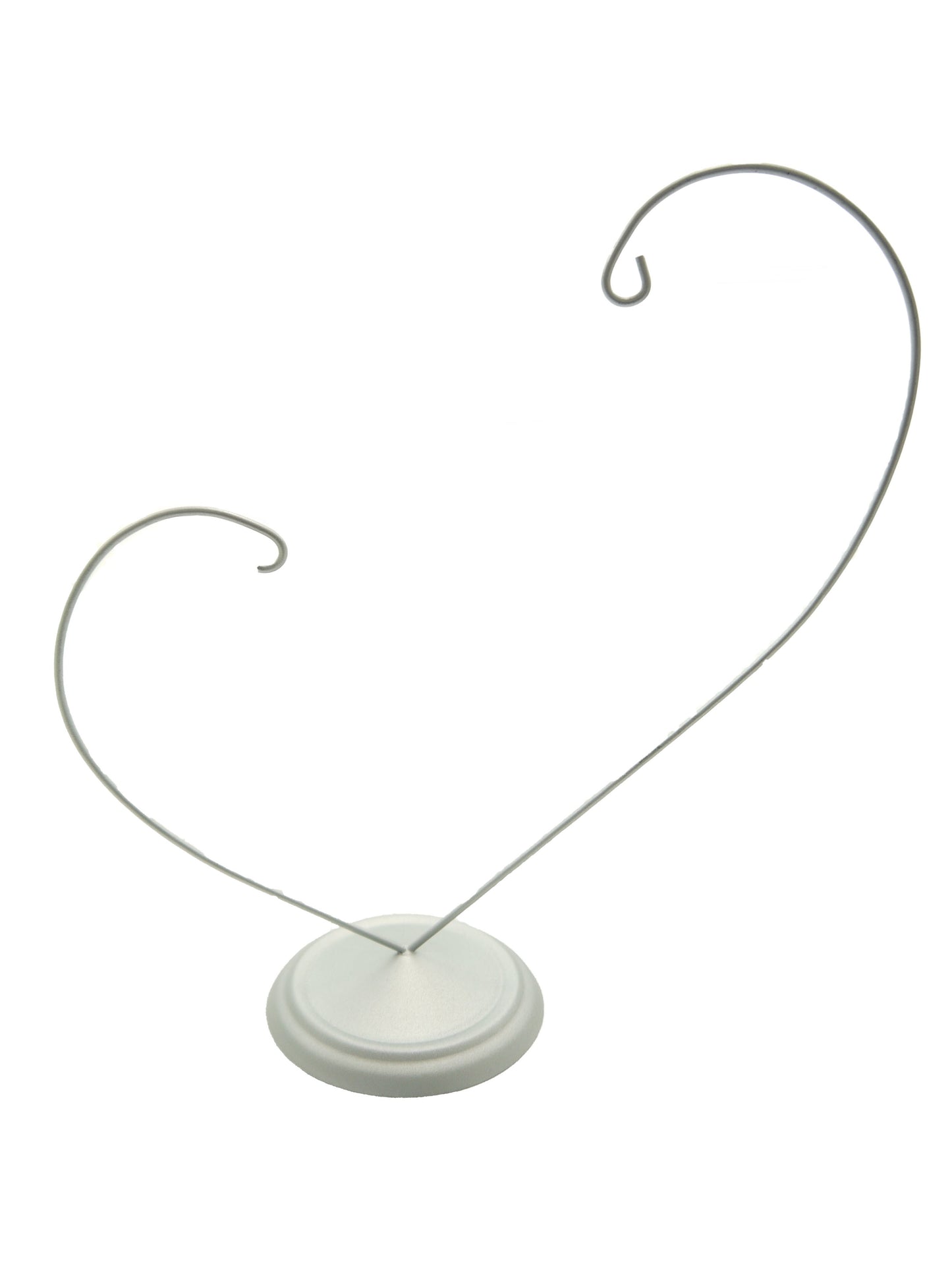 Silver Double Heart Bauble Stand
