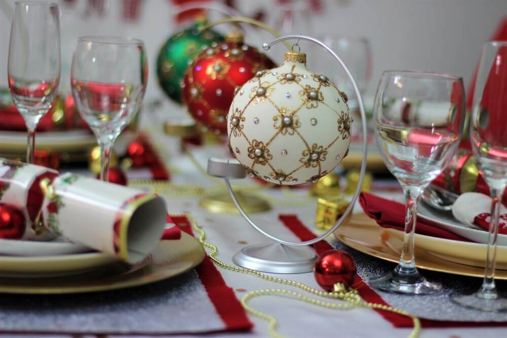 Giant 12cm White Matt Christmas Bauble with Swarovski Crystals