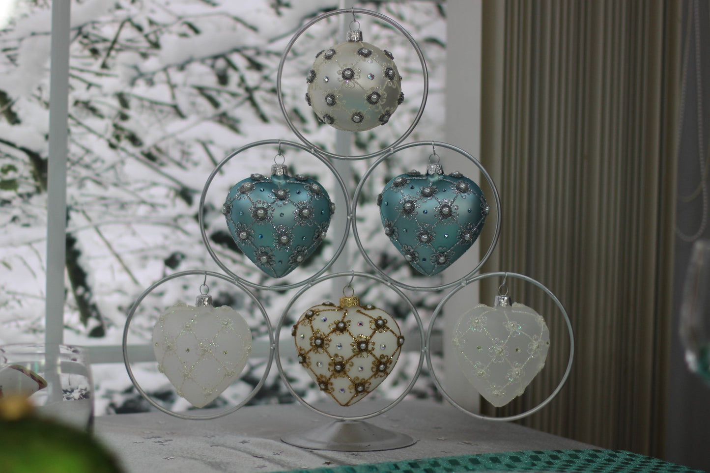 Gold Three Shaped Ornaments Stand