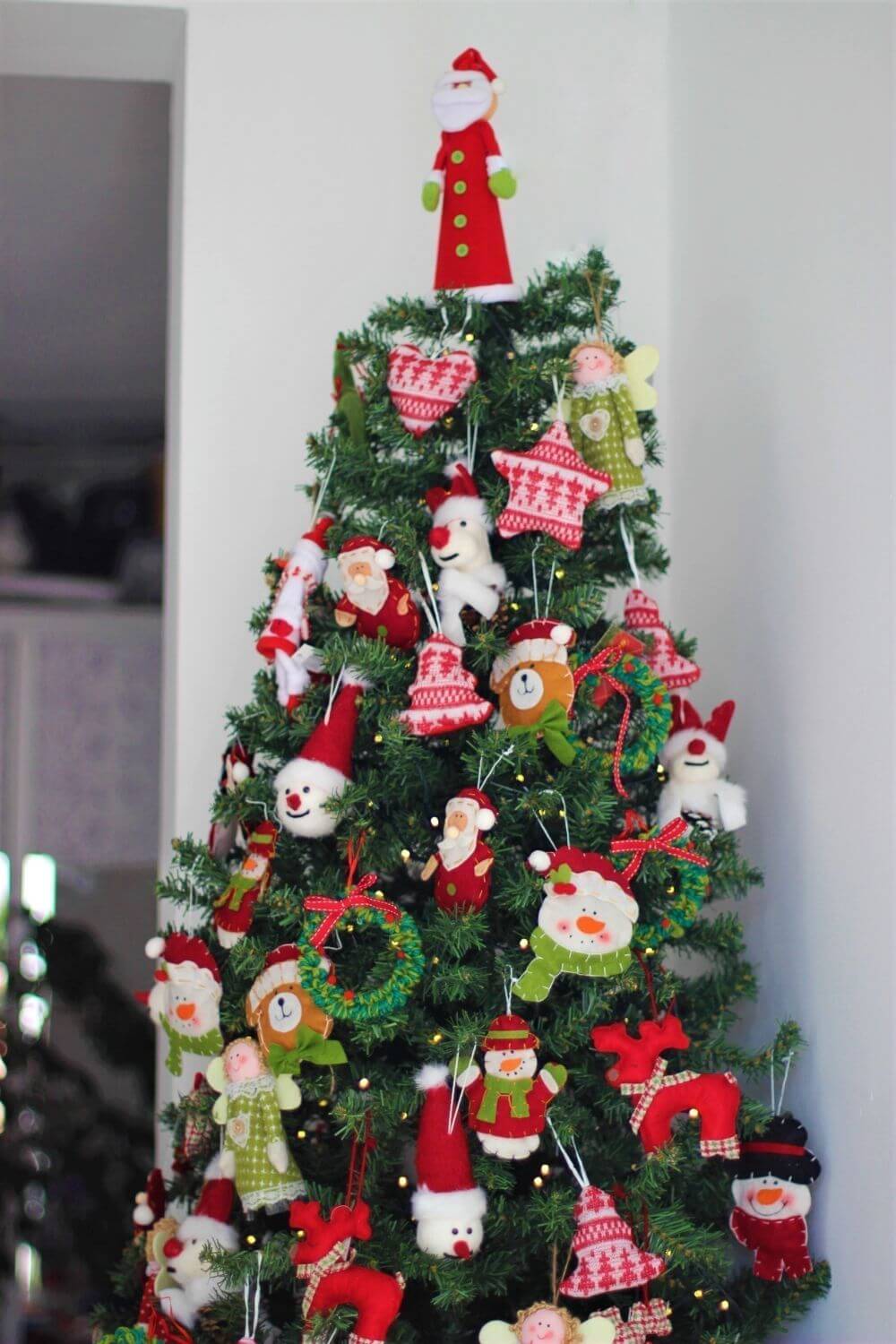 Handmade Woolen Christmas Wreath Hanging Ornament