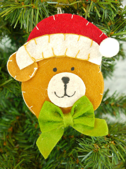 Plush Bear Handmade Christmas Hanging Ornament