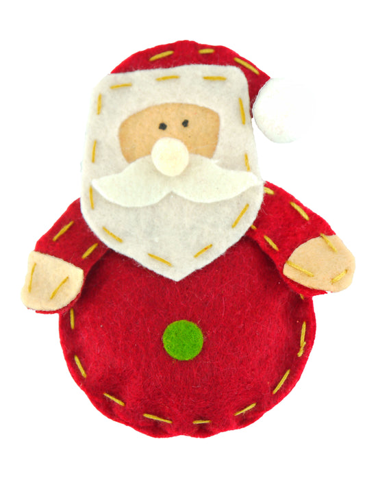 Plush Santa Handmade Christmas Hanging Ornament