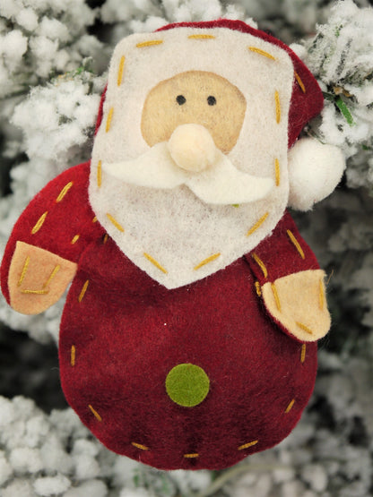 Plush Santa Handmade Christmas Hanging Ornament