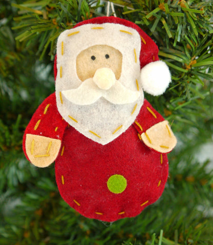 Plush Santa Handmade Christmas Hanging Ornament