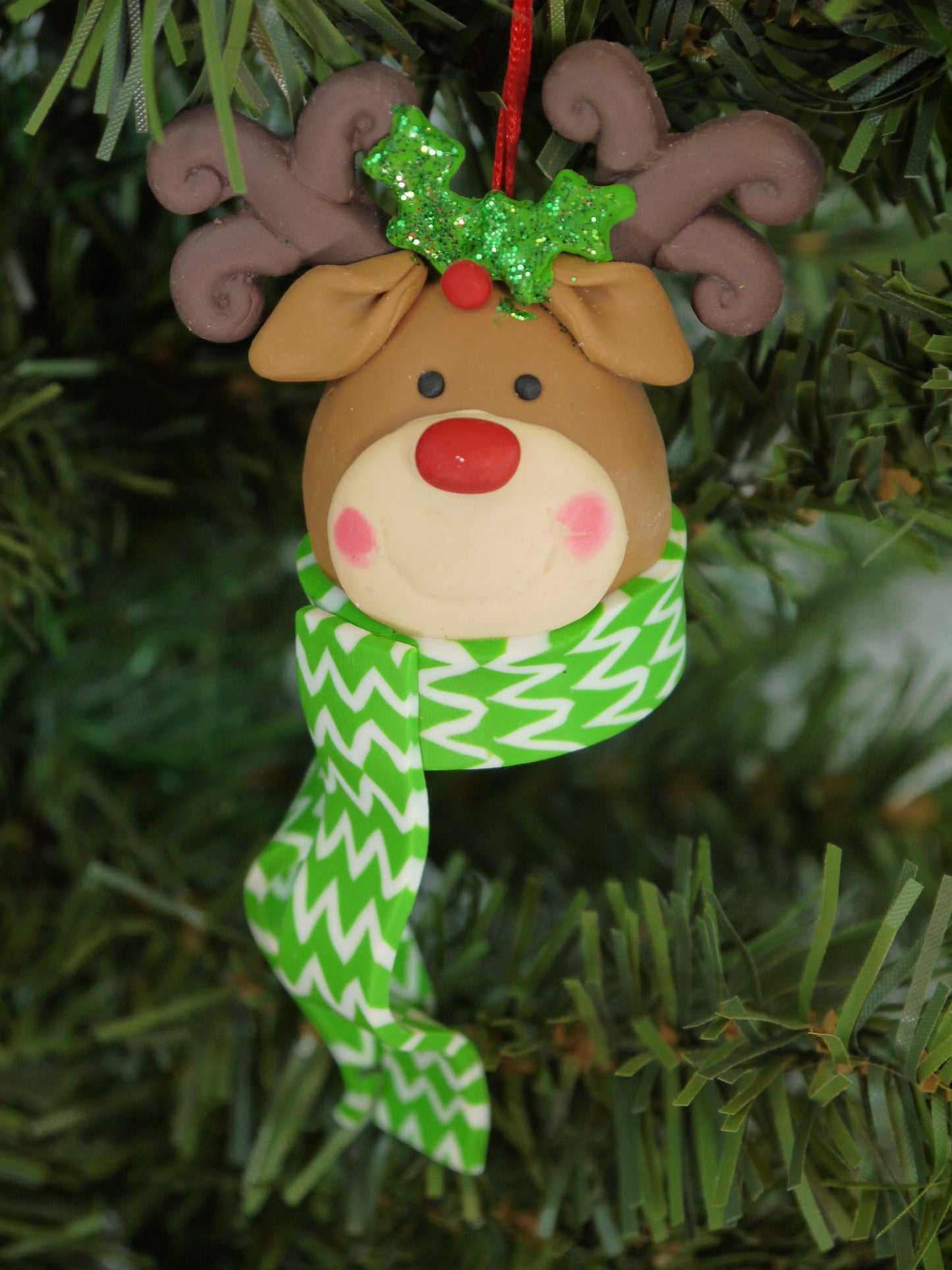 Reindeer Head Christmas Hanging Ornament
