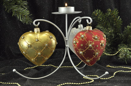 Three Arm Stand With Tea Light Holder Silver