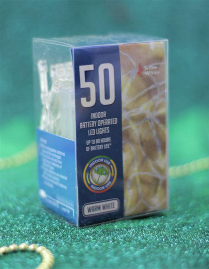 50 Battery Operated Warm White Lights