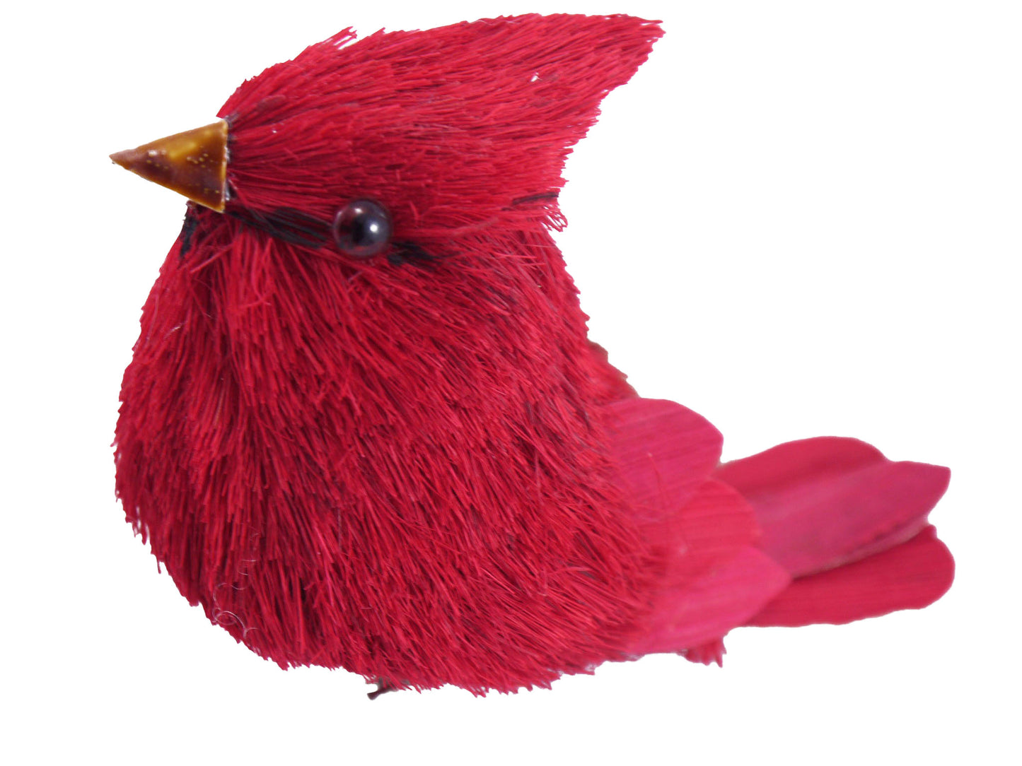 Hand Made Red Cardinal Clip-On Bird Ornament
