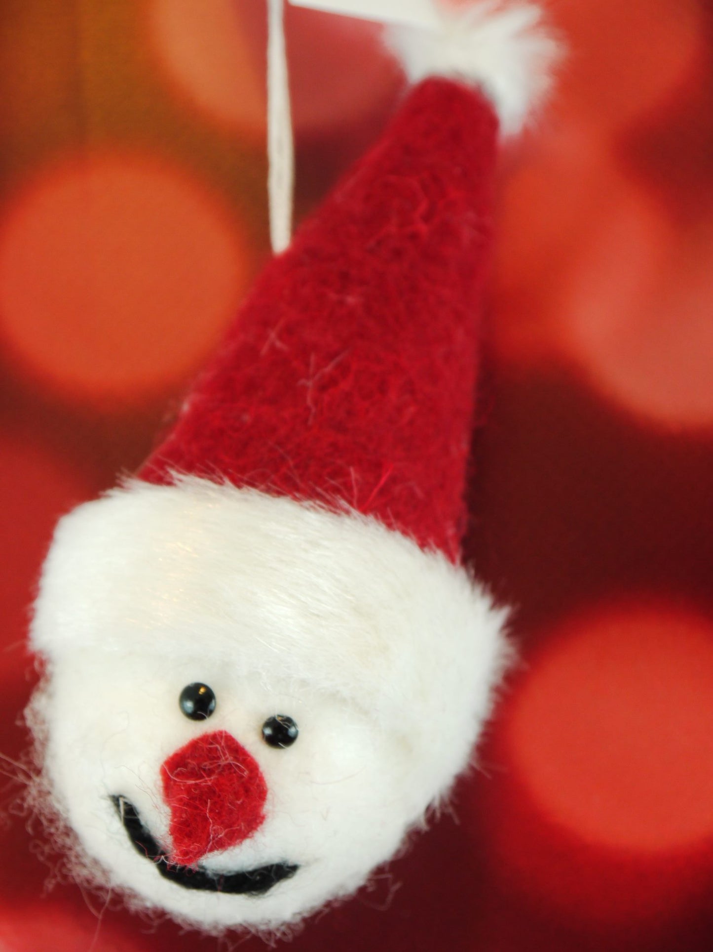 Handmade Plush Snowman Christmas Ornament