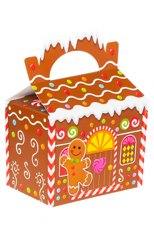 Gingerbread House Treat Box Christmas Gift Carton
