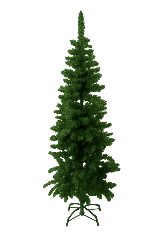 Slimline Green Artificial Christmas Tree  6 ft / 150 cm