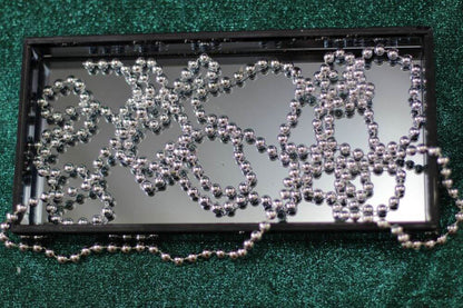 Silver Beaded Tinsel Garland