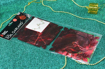 Red and Green Double Foil Garland