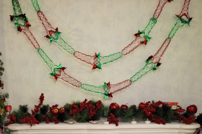 Red and Green Double Foil Garland