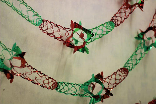 Red and Green Double Foil Garland