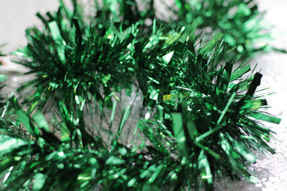 Green Chunky Tinsel Garland