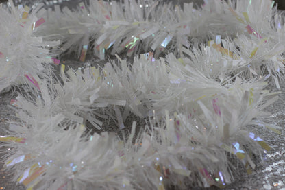 White Chunky Tinsel Garland