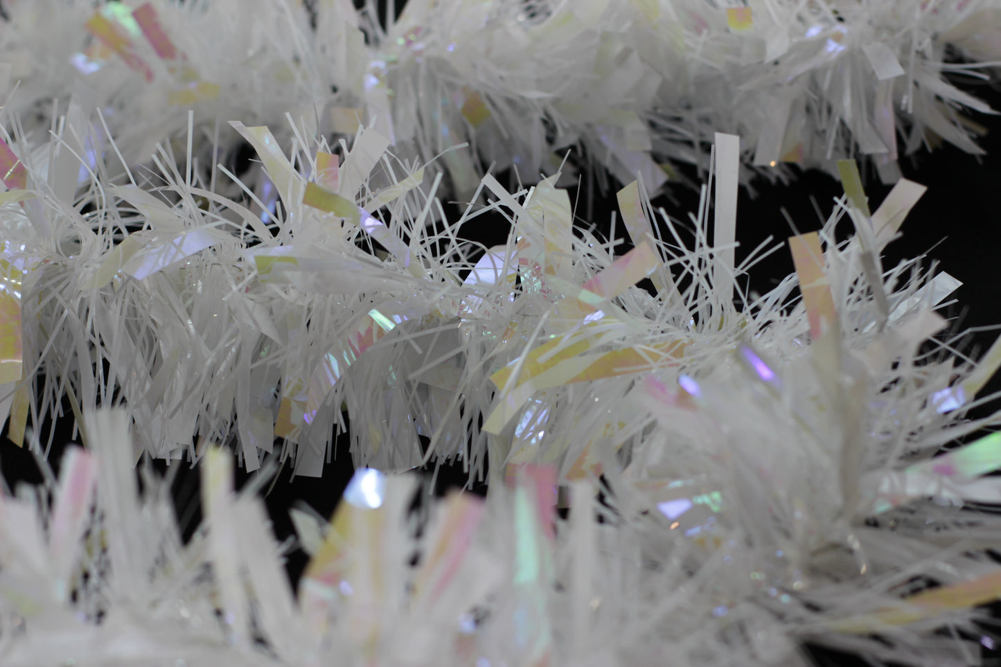 White Chunky Tinsel Garland