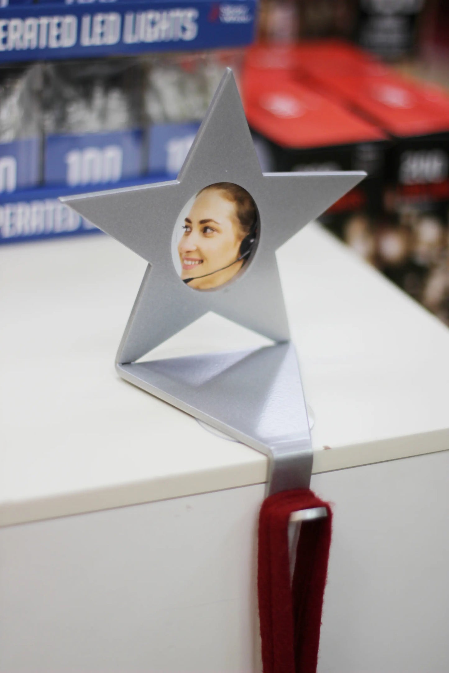 Personalised Silver Star Stocking Holder