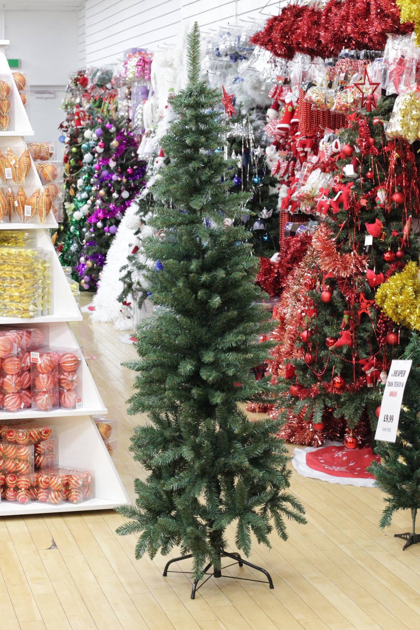Slimline Green Artificial Christmas Tree 6 ft / 180 cm