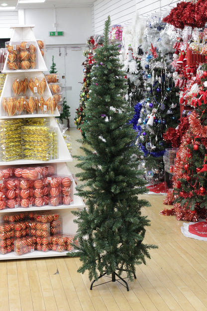 Slimline Green Artificial Christmas Tree 6 ft / 180 cm
