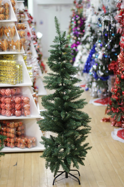 Slimline Green Artificial Christmas Tree  6 ft / 150 cm