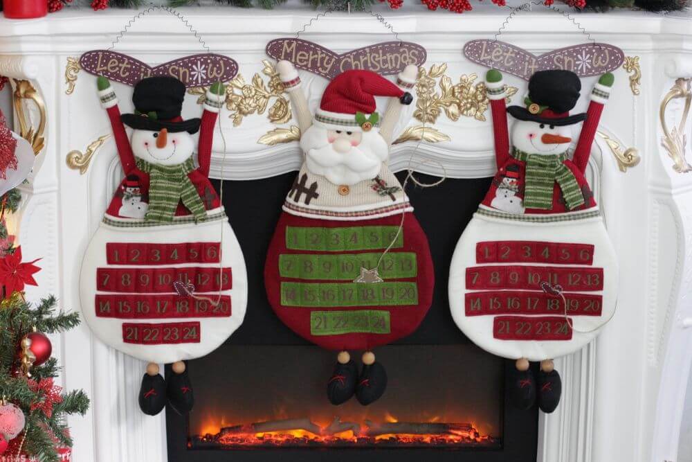 Santa Advent Calendar Wall Hanging