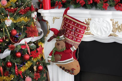 Reindeer Advent Calendar Christmas Stocking