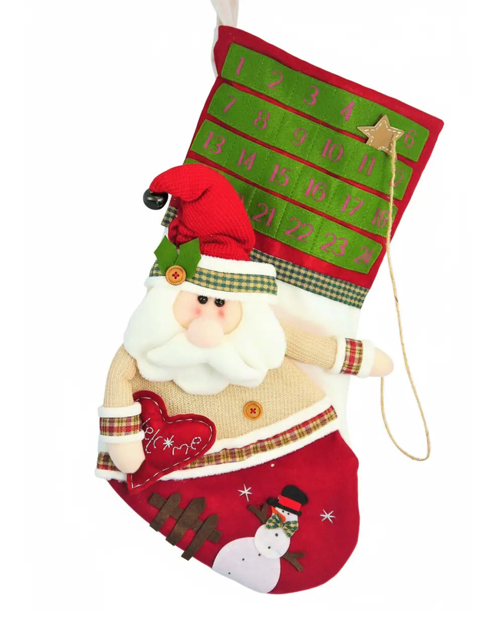 Santa Claus Christmas Stocking Advent Calendar