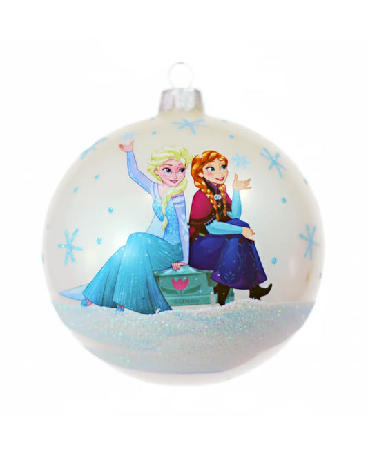 Disney Frozen Christmas Bauble – Elsa & Anna Sitting Design