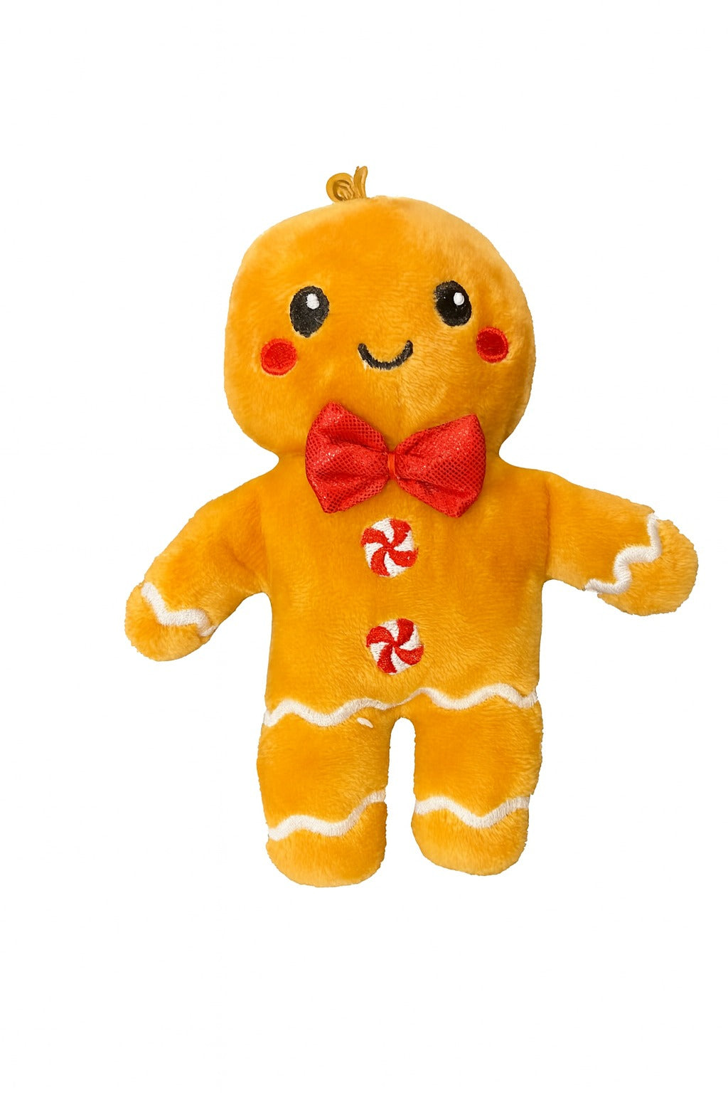 Gingerbread Man Red Bow Tie Plush Toy
