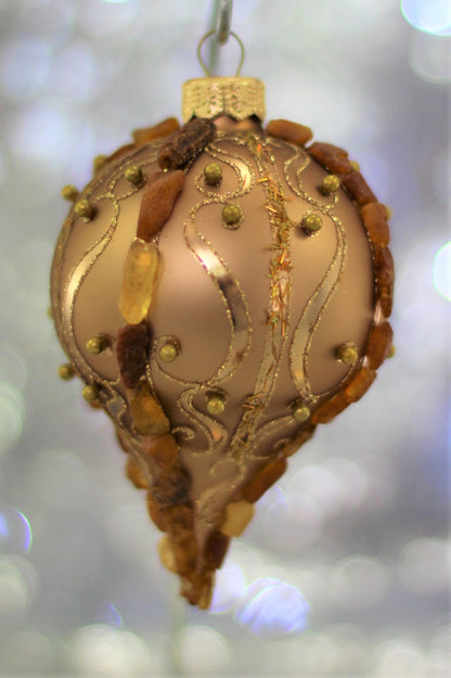 Handmade Baltic Amber Christmas Ornament